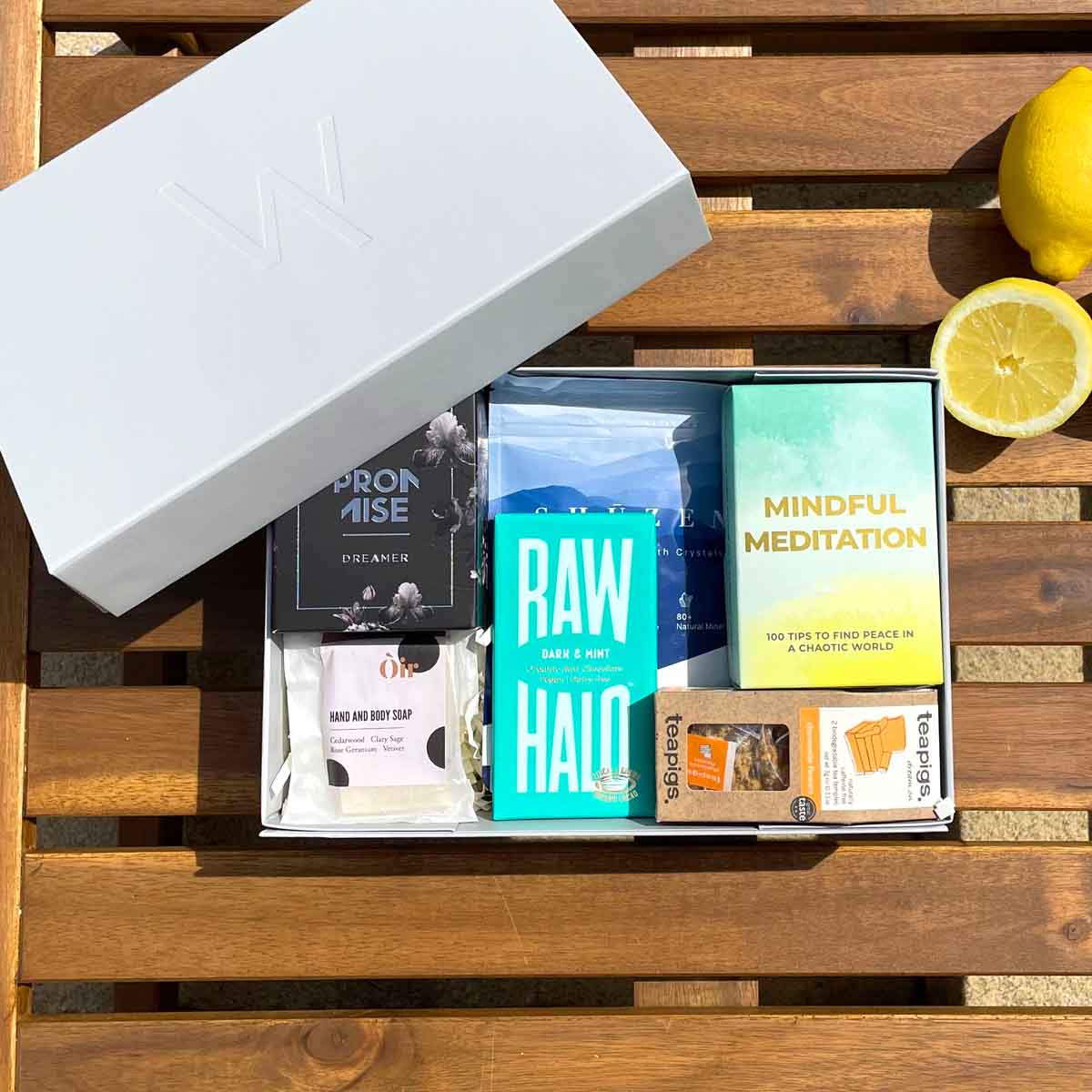 WellBox Breathe Corporate Gift Hamper of Self-Care Items and Charitable Donation.