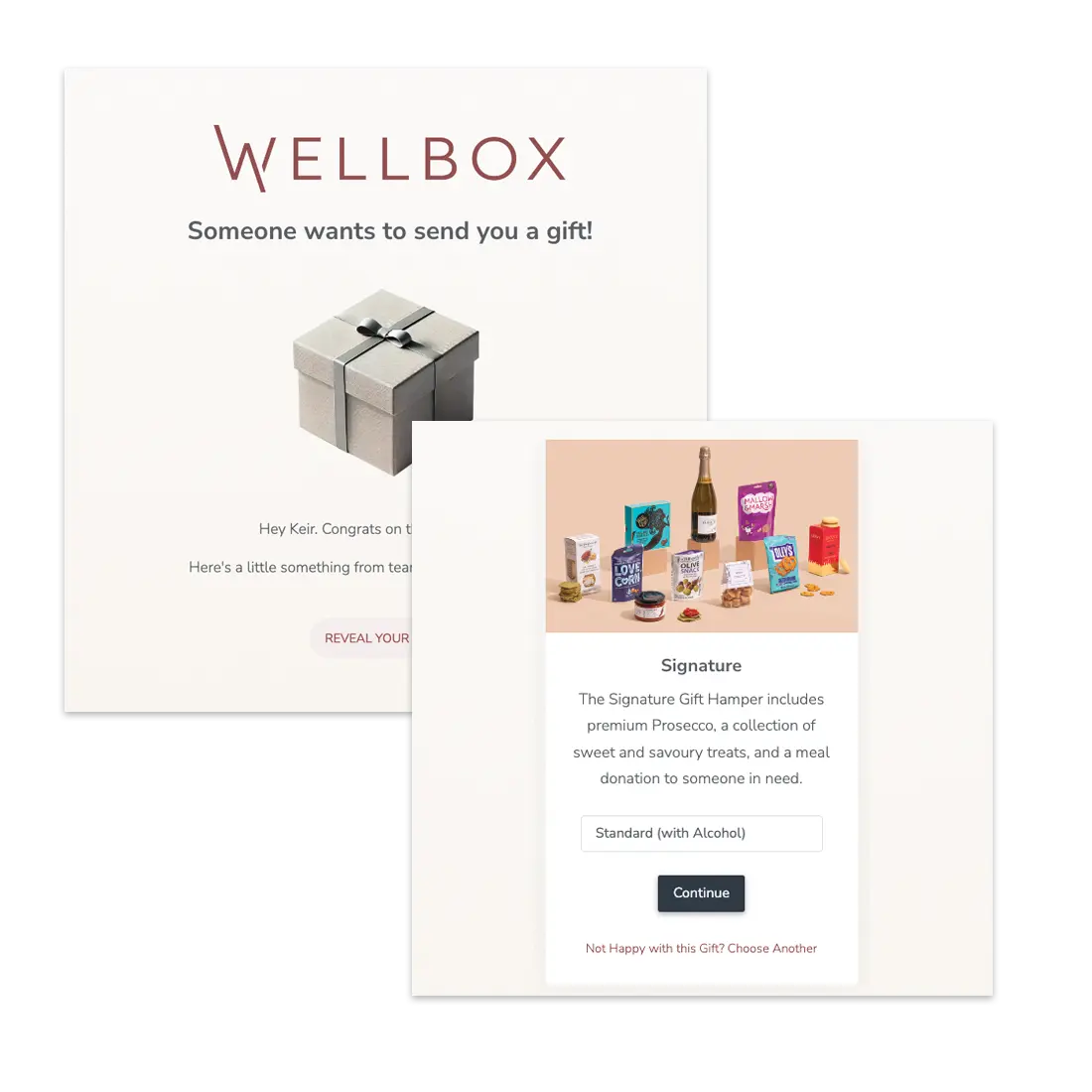 WellBox Gift Registration Page