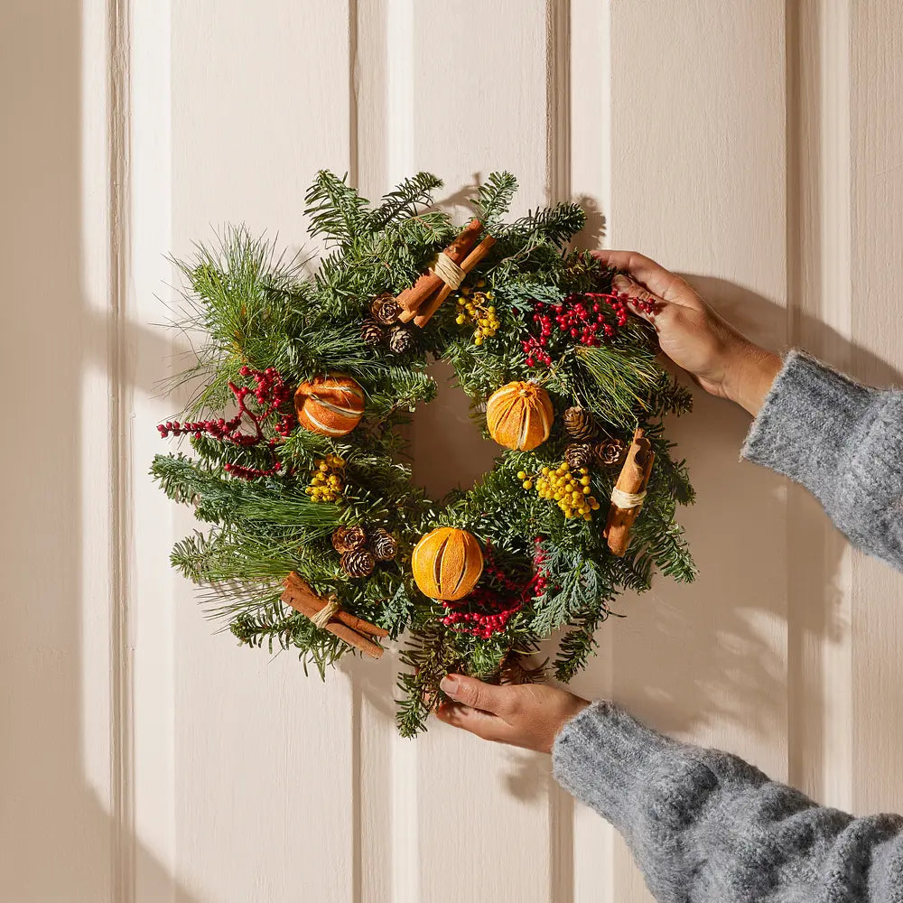 Traditional Christmas Wreath with Charitable Donation.