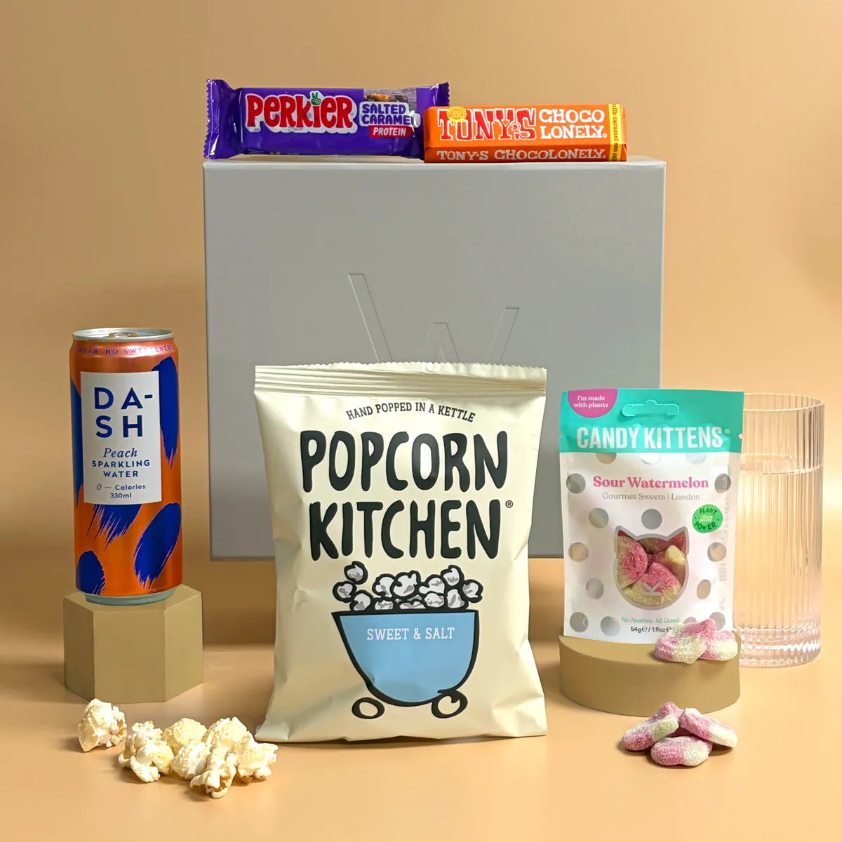 Gift of 100% B Corp sweet and savoury snacks with charitable meal donation. 