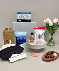 Send a thoughtful get well soon gift with chocolates, bath salts & more. Ideal for clients or colleagues. Includes £1 donation to Mind.