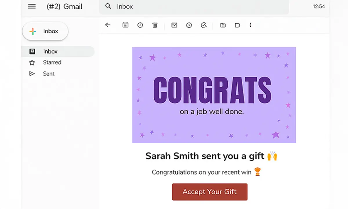 Shareable gift links