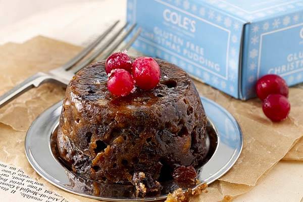 Coles Christmas Pudding GFV and No Alcohol