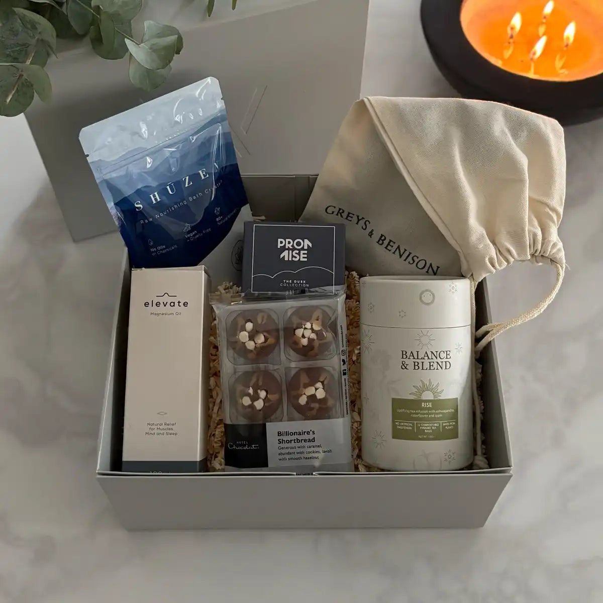 Sleigh Christmas self-care gift gift in a premium reusable gift box. 